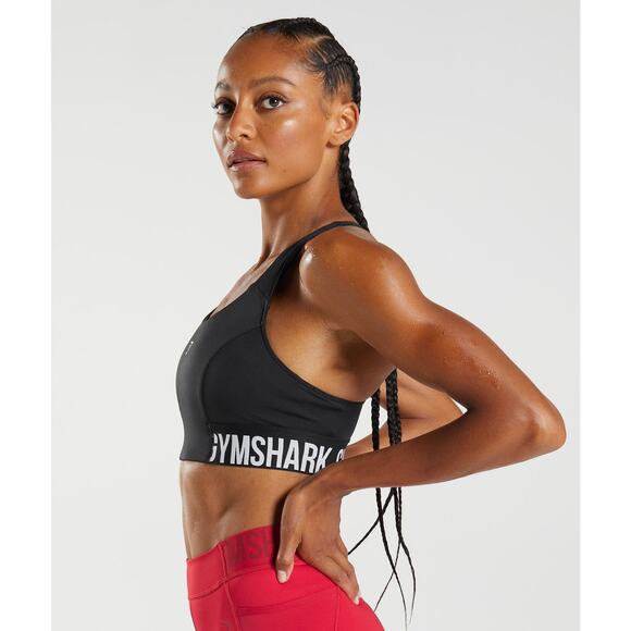 NWOT Gymshark Training Brandmark Sports Bra Black Size S - Picture 3 of 6